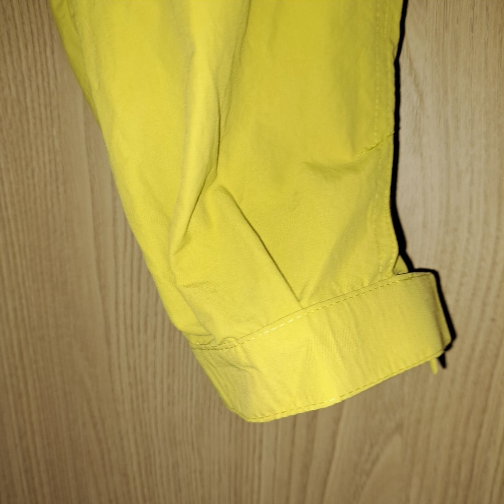Vintage Cargo Capri Pants lime Tan Zip Pockets Relaxed Fit Women's‎ Size M - Picture 11 of 13